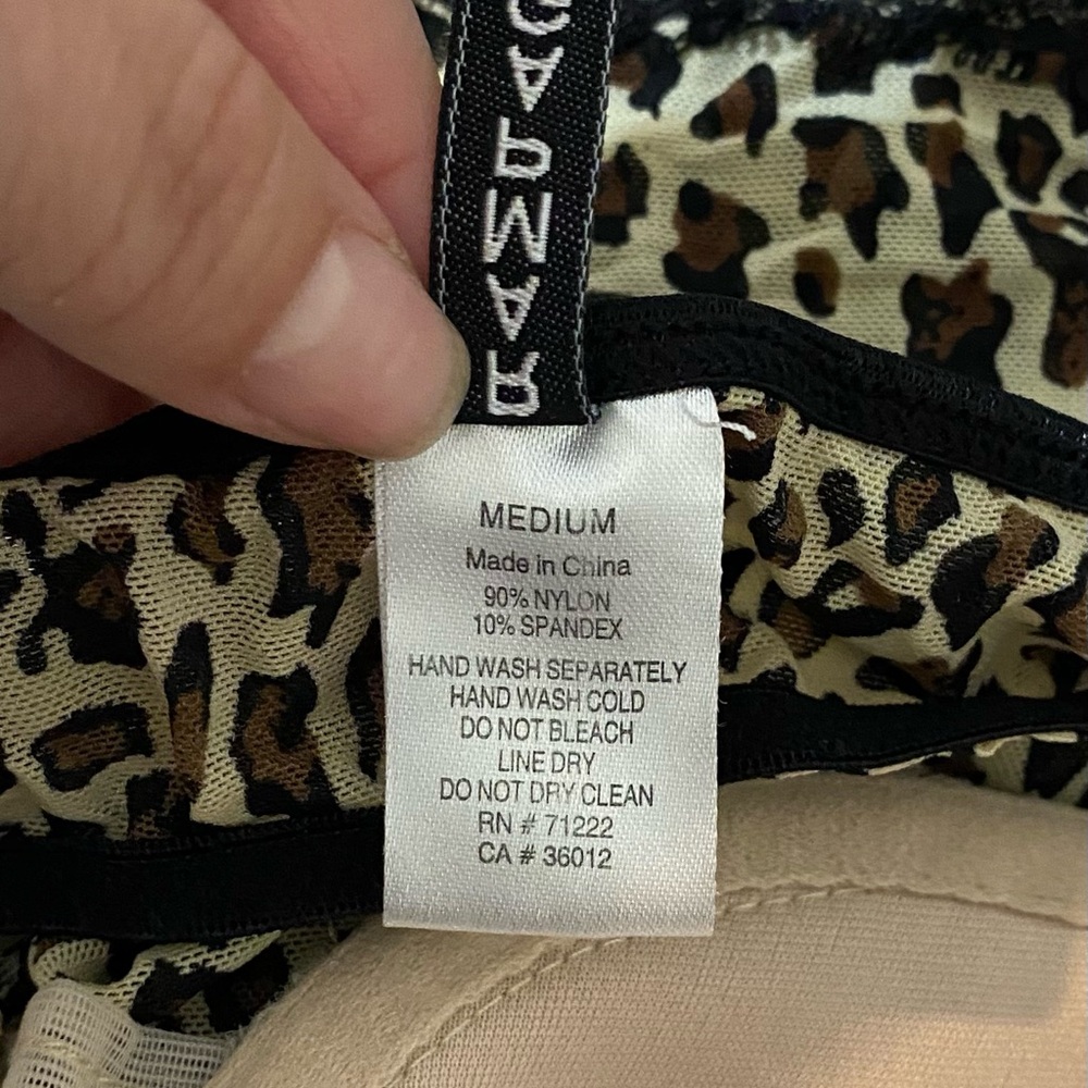 VNTG RAMPAGE leopard slip dress satin ribbon bow detail Y2K 90s animal sexy EUC - Picture 6 of 6